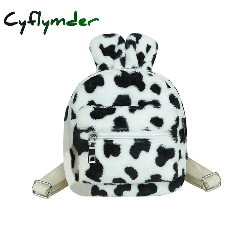 Cyflymder Portable Children Travel Shopping Rucksacks Casual Autumn Winter Lamb Fleece Women’s