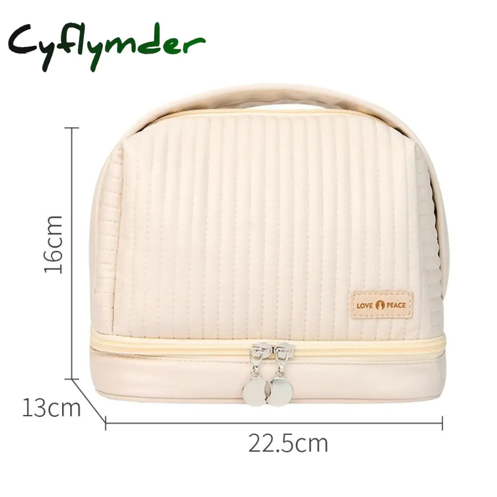 Cyflymder Portable Cosmetic Bags Women Travel Dry Wet Separation Makeup Storage Handbag Overnight