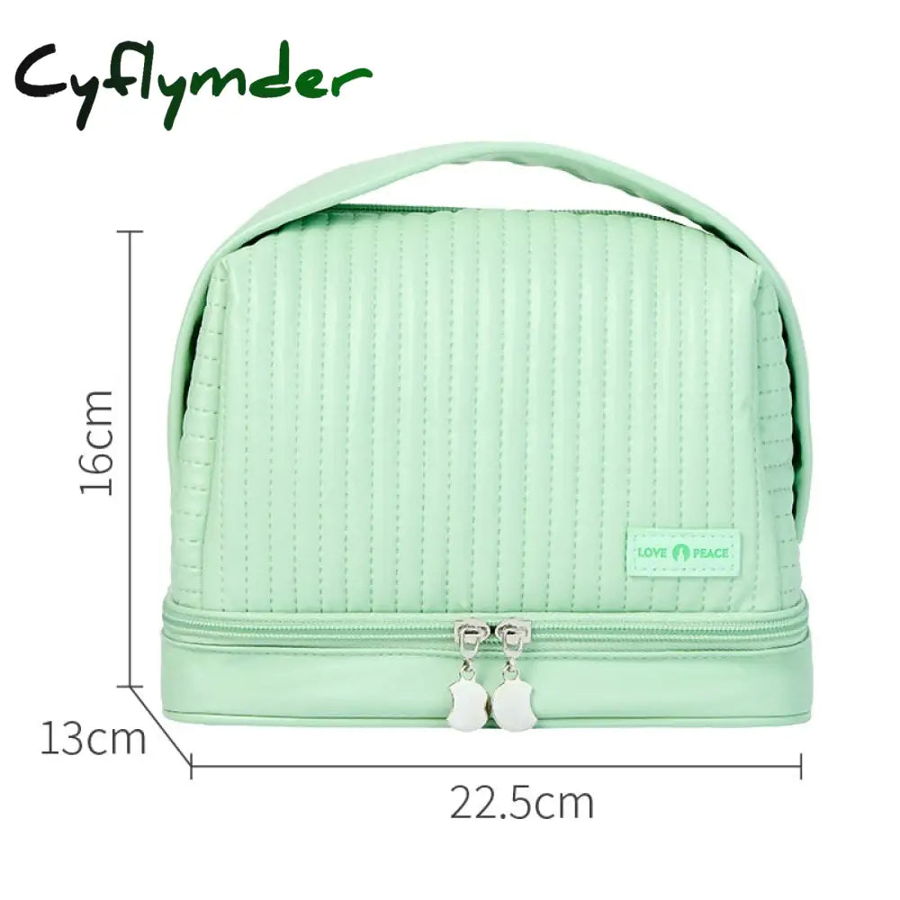 Cyflymder Portable Cosmetic Bags Women Travel Dry Wet Separation Makeup Storage Handbag Overnight