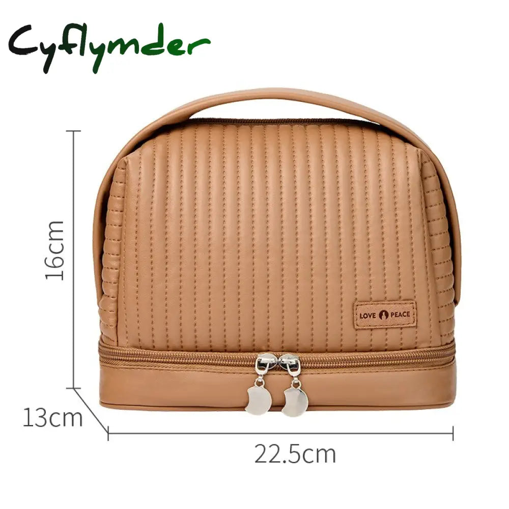 Cyflymder Portable Cosmetic Bags Women Travel Dry Wet Separation Makeup Storage Handbag Overnight