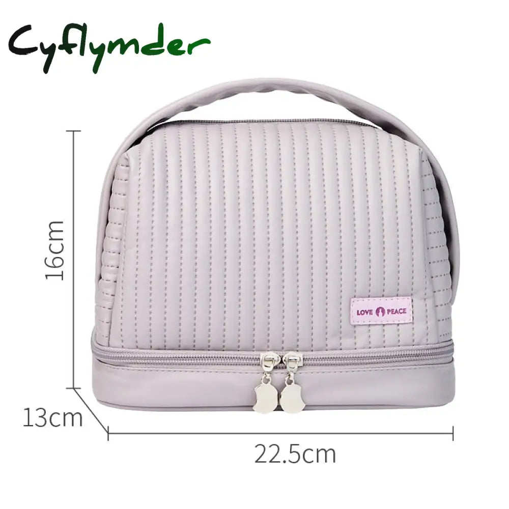 Cyflymder Portable Cosmetic Bags Women Travel Dry Wet Separation Makeup Storage Handbag Overnight