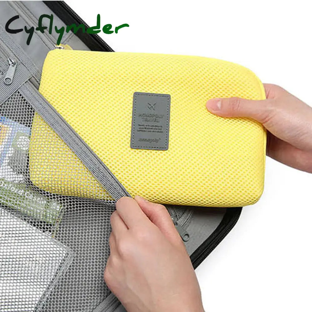 Cyflymder Portable Data Cable Storage Bag Earphone Wire Organizer Case For Headphone Line Headset