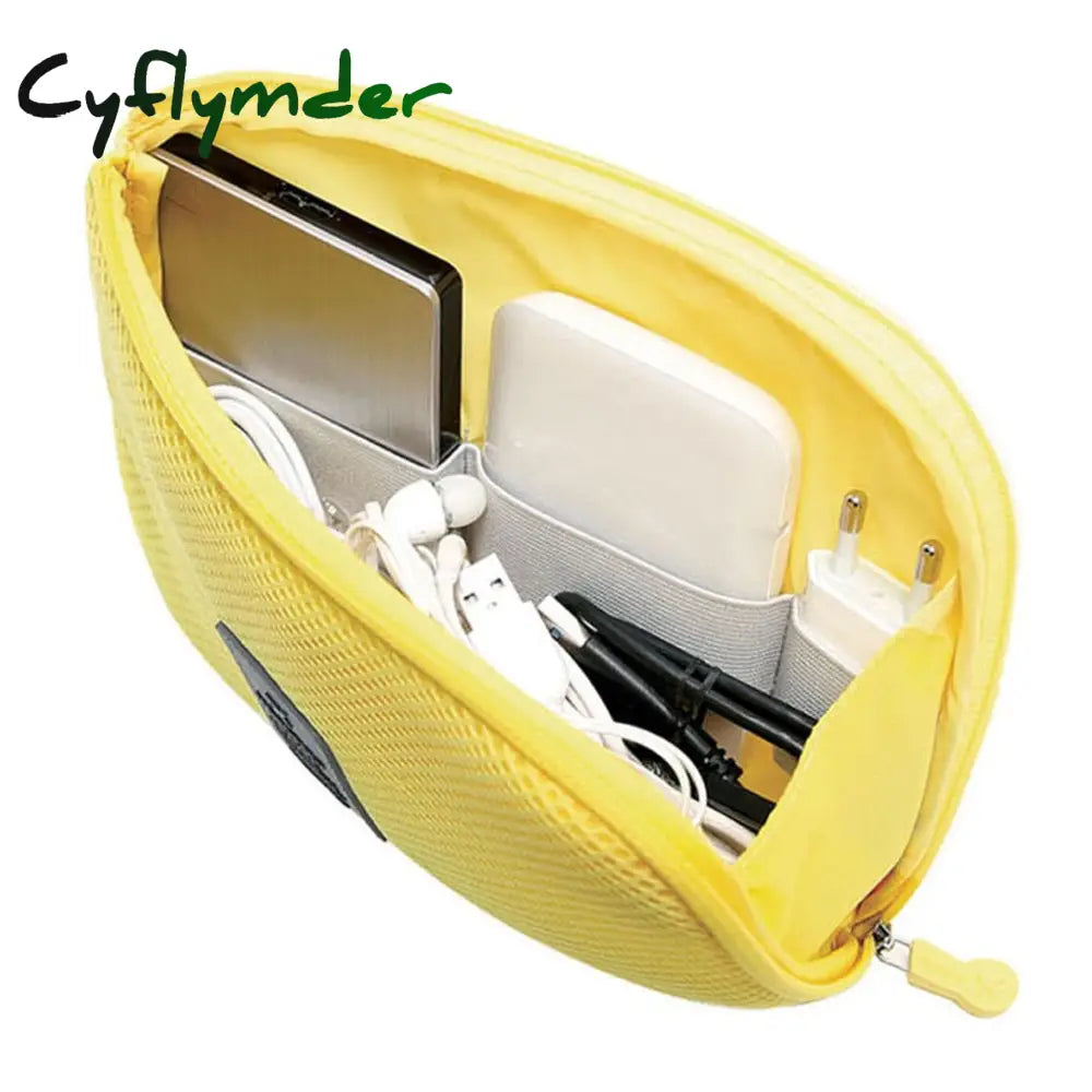 Cyflymder Portable Data Cable Storage Bag Earphone Wire Organizer Case For Headphone Line Headset