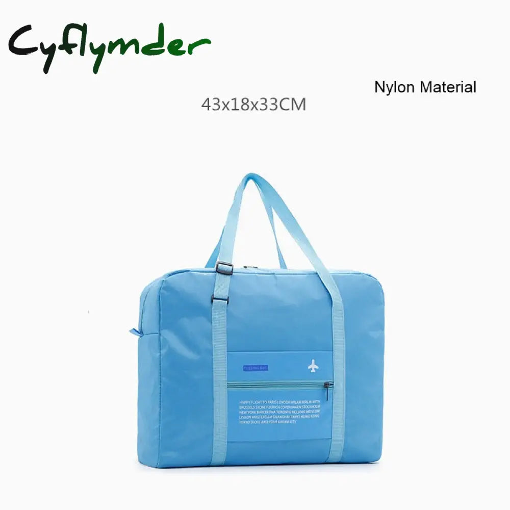 Cyflymder Portable Folding Casual Travel Bag Large Capacity Weekend Duffle Women Men Handbags