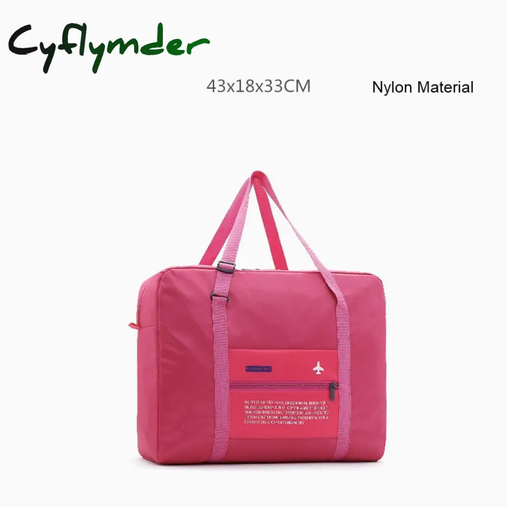 Cyflymder Portable Folding Casual Travel Bag Large Capacity Weekend Duffle Women Men Handbags