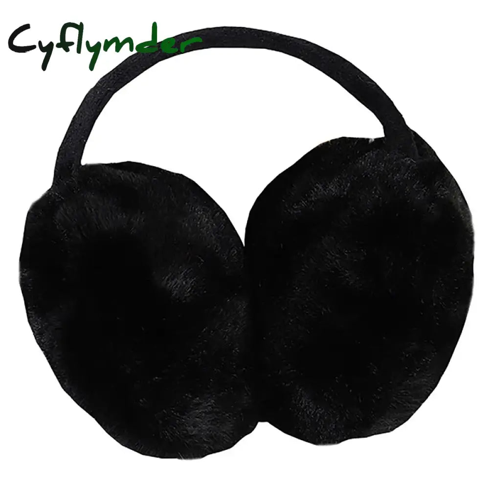 Cyflymder Portable Folding Winter Warm Earmuffs Fashion Solid Color Earflap Outdoor Cold Protection Soft Plush Ear