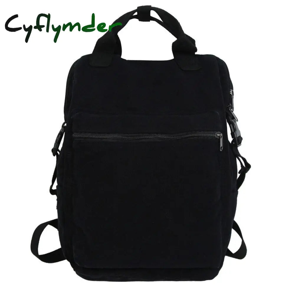 Cyflymder Portable Ladies Canvas School Backpack Trendy Cool Boy Girl Travel Student Bag Male