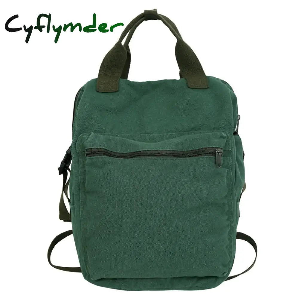 Cyflymder Portable Ladies Canvas School Backpack Trendy Cool Boy Girl Travel Student Bag Male