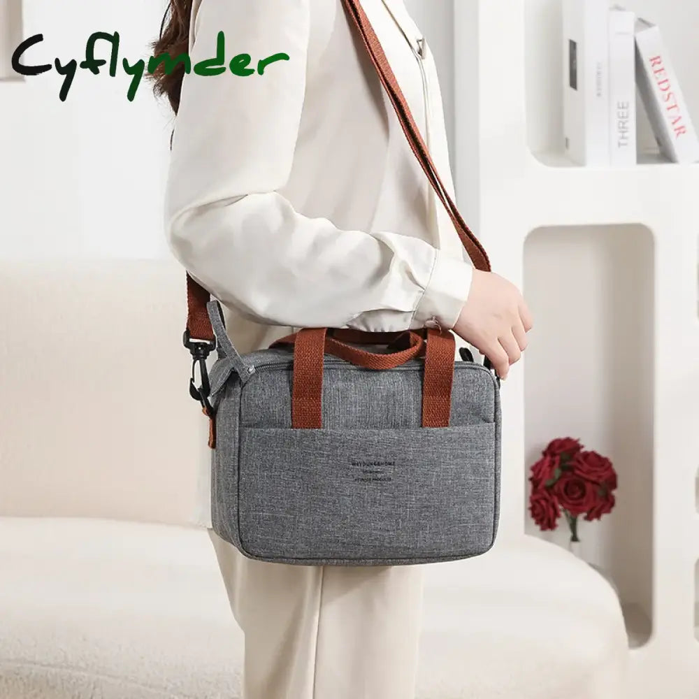 Cyflymder Portable Lunch Bag For Ol Women Thermal Insulated Box Tote Cooler Handbag Waterproof