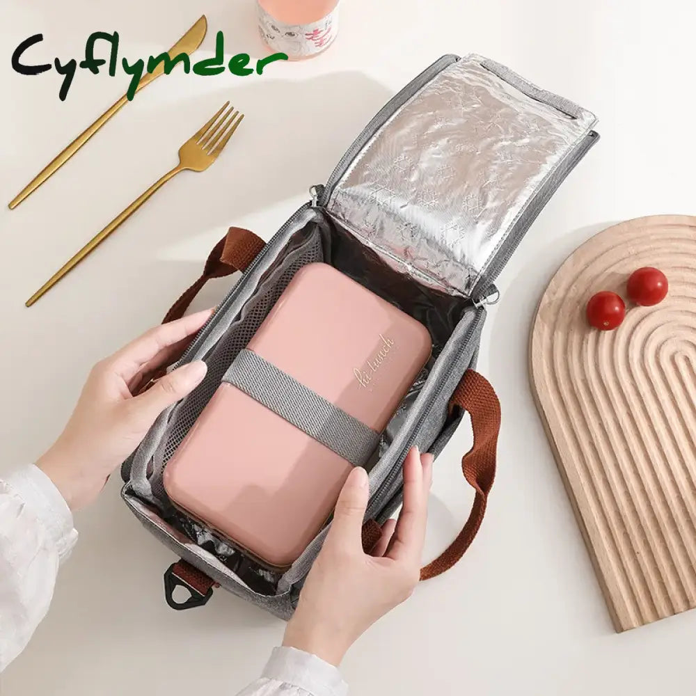 Cyflymder Portable Lunch Bag For Ol Women Thermal Insulated Box Tote Cooler Handbag Waterproof