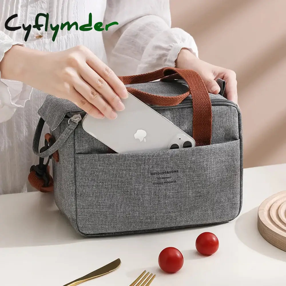 Cyflymder Portable Lunch Bag For Ol Women Thermal Insulated Box Tote Cooler Handbag Waterproof