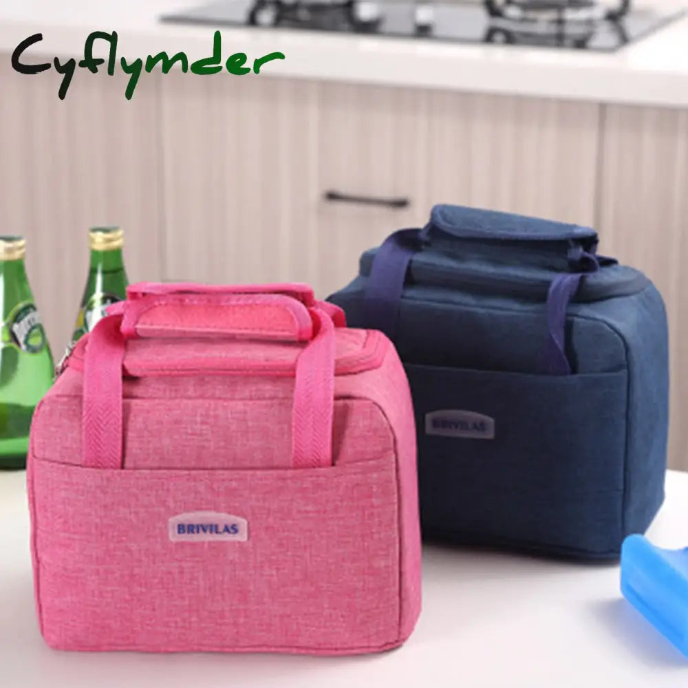 Cyflymder Portable Lunch Bag New Thermal Insulated Box Tote Cooler Handbag Bento Pouch Dinner