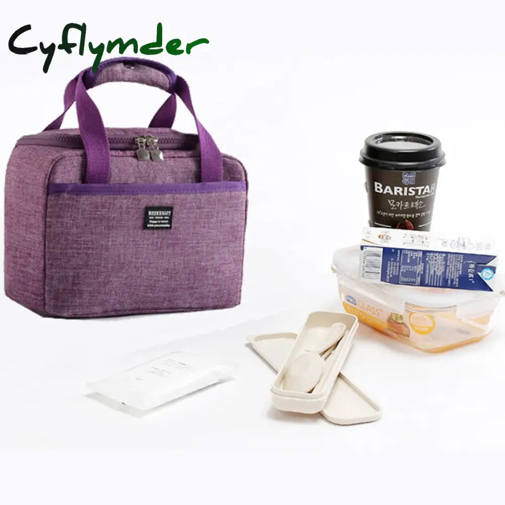 Cyflymder Portable Lunch Bag New Thermal Insulated Box Tote Cooler Handbag Bento Pouch Dinner