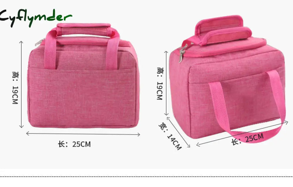 Cyflymder Portable Lunch Bag New Thermal Insulated Box Tote Cooler Handbag Bento Pouch Dinner