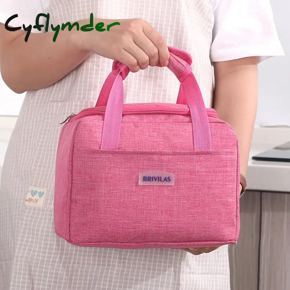 Cyflymder Portable Lunch Bag New Thermal Insulated Box Tote Cooler Handbag Bento Pouch Dinner