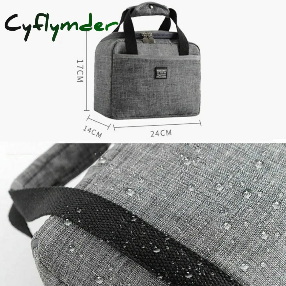 Cyflymder Portable Lunch Bag New Thermal Insulated Box Tote Cooler Handbag Bento Pouch Dinner