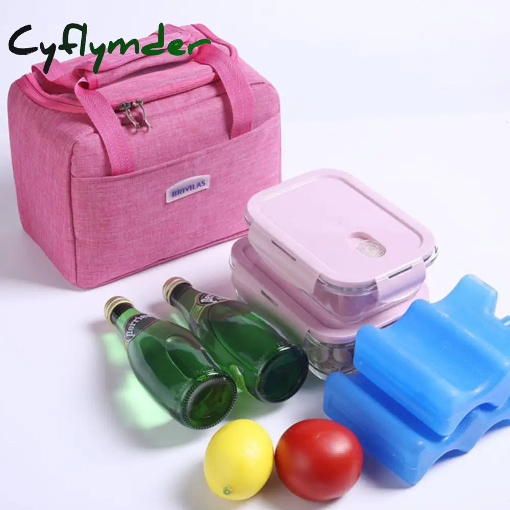 Cyflymder Portable Lunch Bag New Thermal Insulated Box Tote Cooler Handbag Bento Pouch Dinner