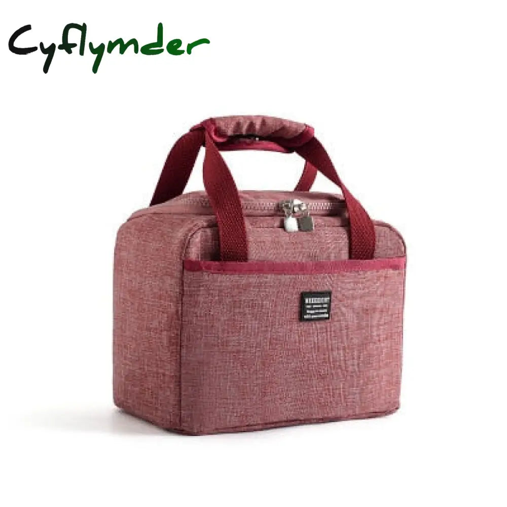 Cyflymder Portable Lunch Bag New Thermal Insulated Box Tote Cooler Handbag Bento Pouch Dinner