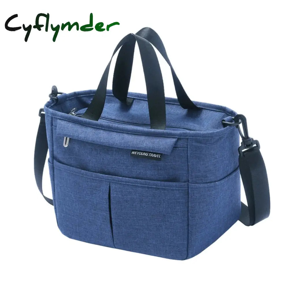 Cyflymder Portable Lunch Box Insulated Thermal Bag Picnic Food Cooler Pouch Large Capacity Shoulder