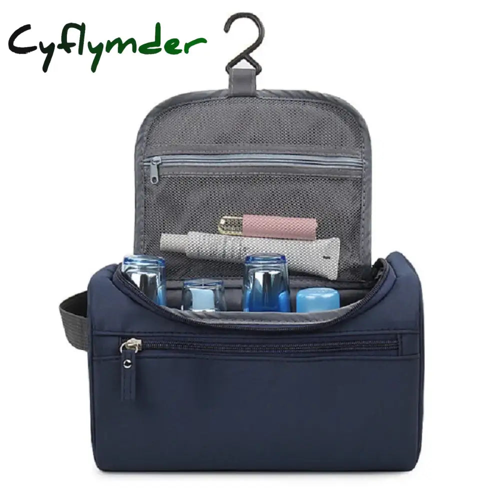 Cyflymder Portable Makeup Bag Unisex Capacity Waterproof Cosmetic Organizer Toiletry Hanging Case