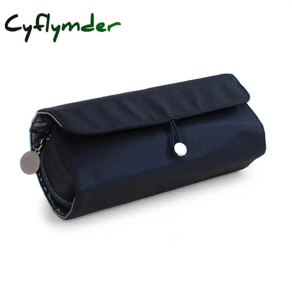 Cyflymder Portable Makeup Brush Bag - Organize Your Cosmetics And Travel In Style (Black)