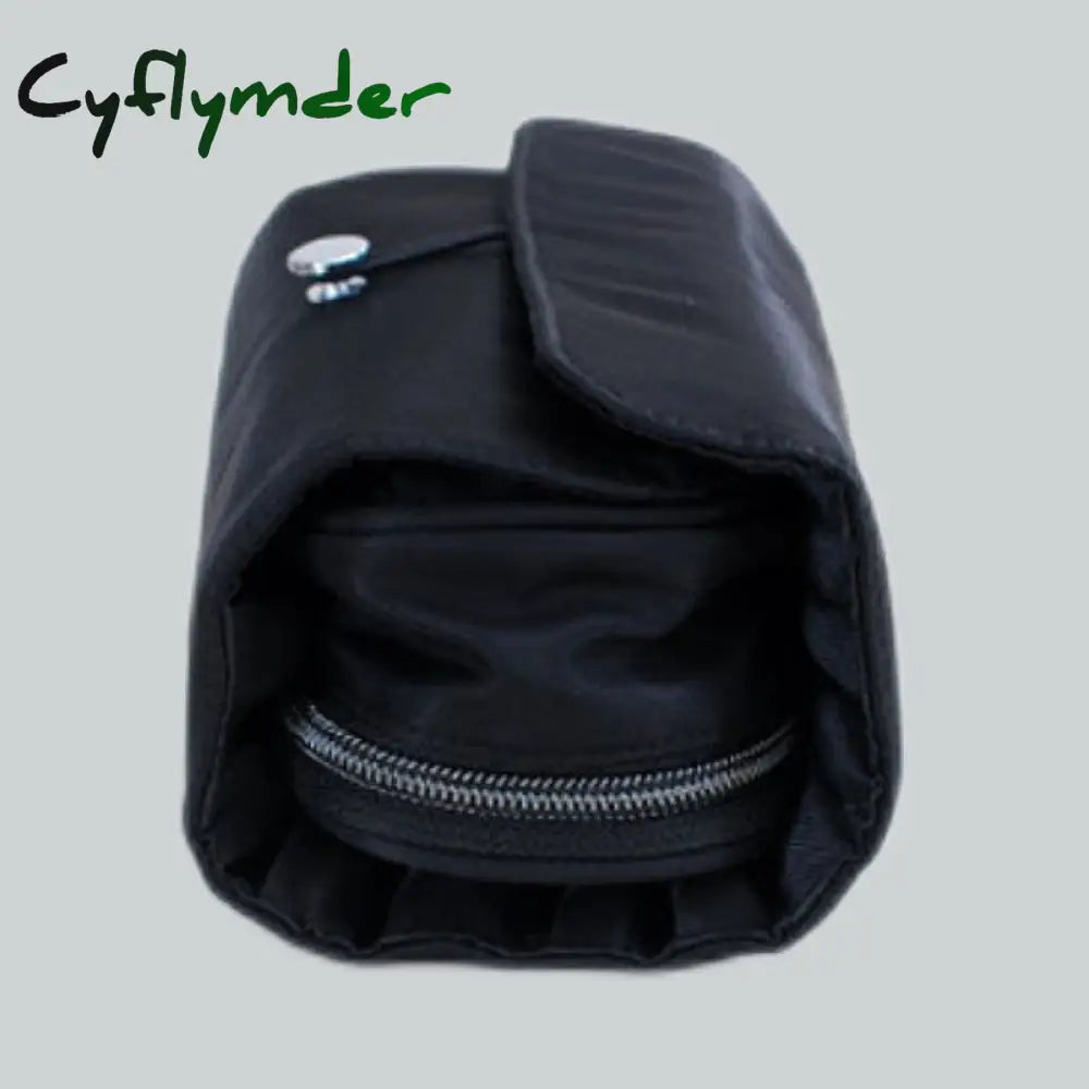 Cyflymder Portable Makeup Brush Bag - Organize Your Cosmetics And Travel In Style (Black)