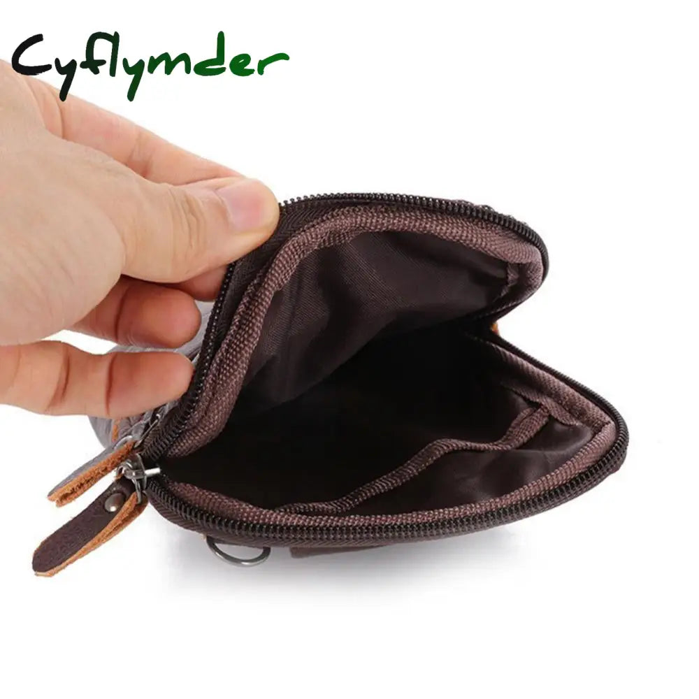 Cyflymder Portable Men’s Mobile Phone Pockets Leather Belt Clip Bag Pouch Fashion Crossbody