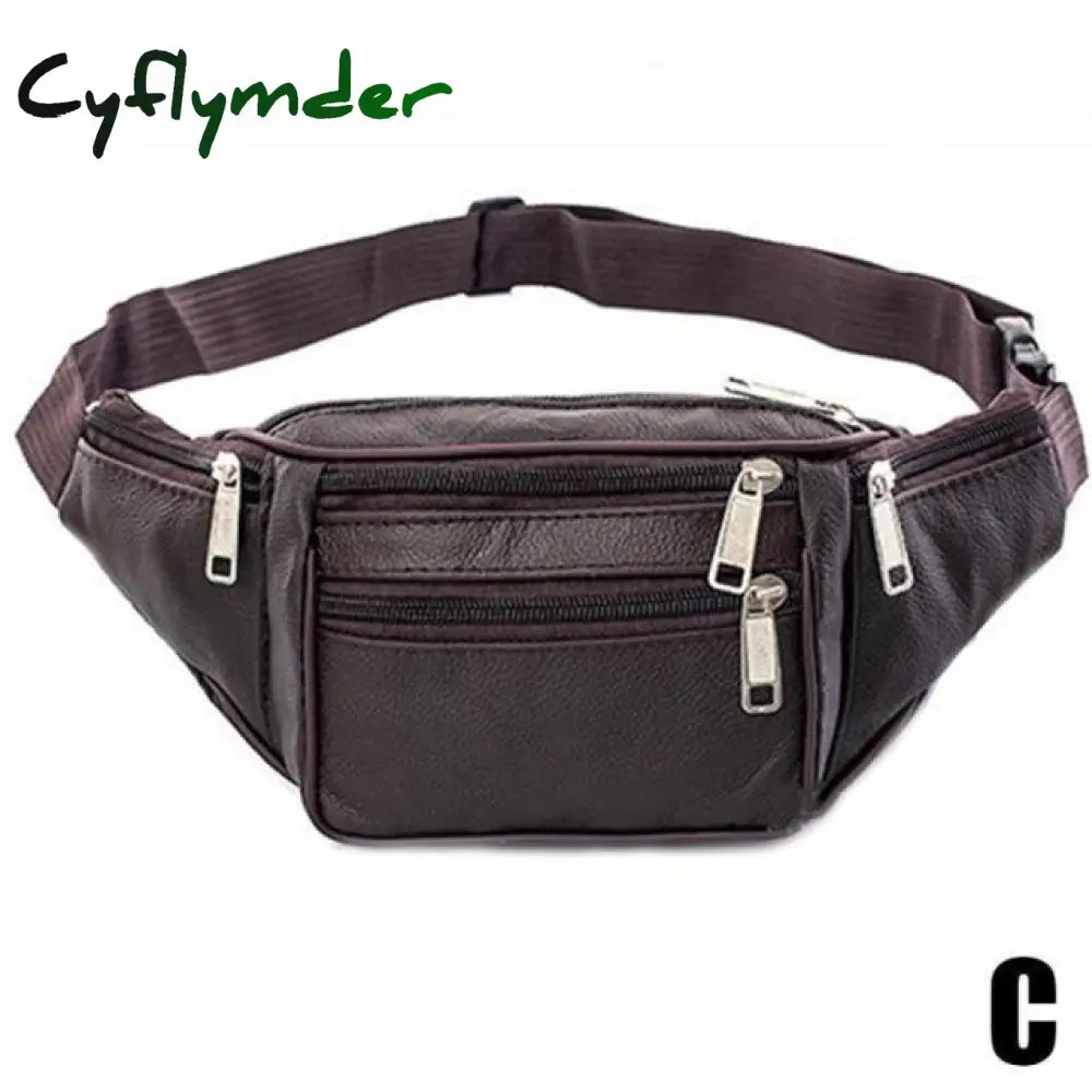 Cyflymder Portable Men’s Mobile Phone Pockets Leather Belt Clip Bag Pouch Fashion Crossbody
