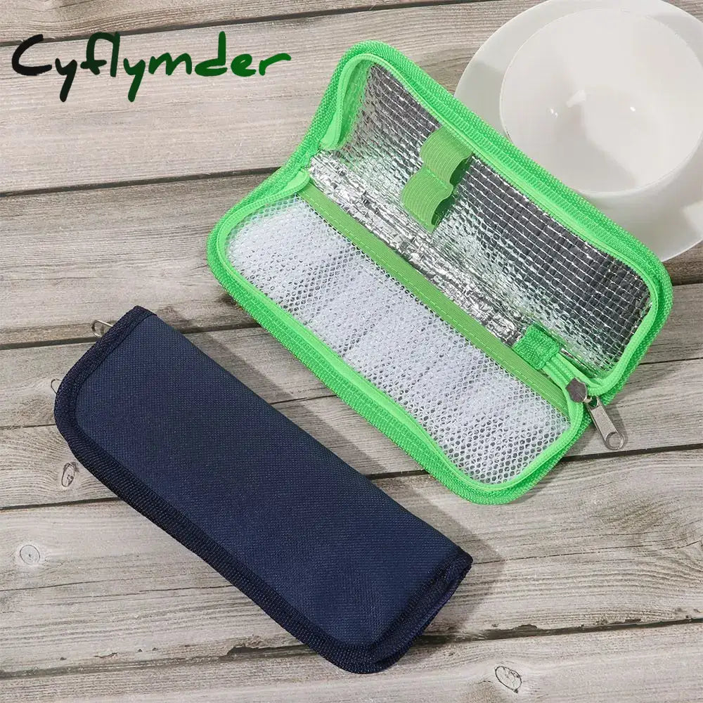 Cyflymder Portable Practical Insulin Cooling Bag Oxford Thermal Insulated Pill Protector Medical