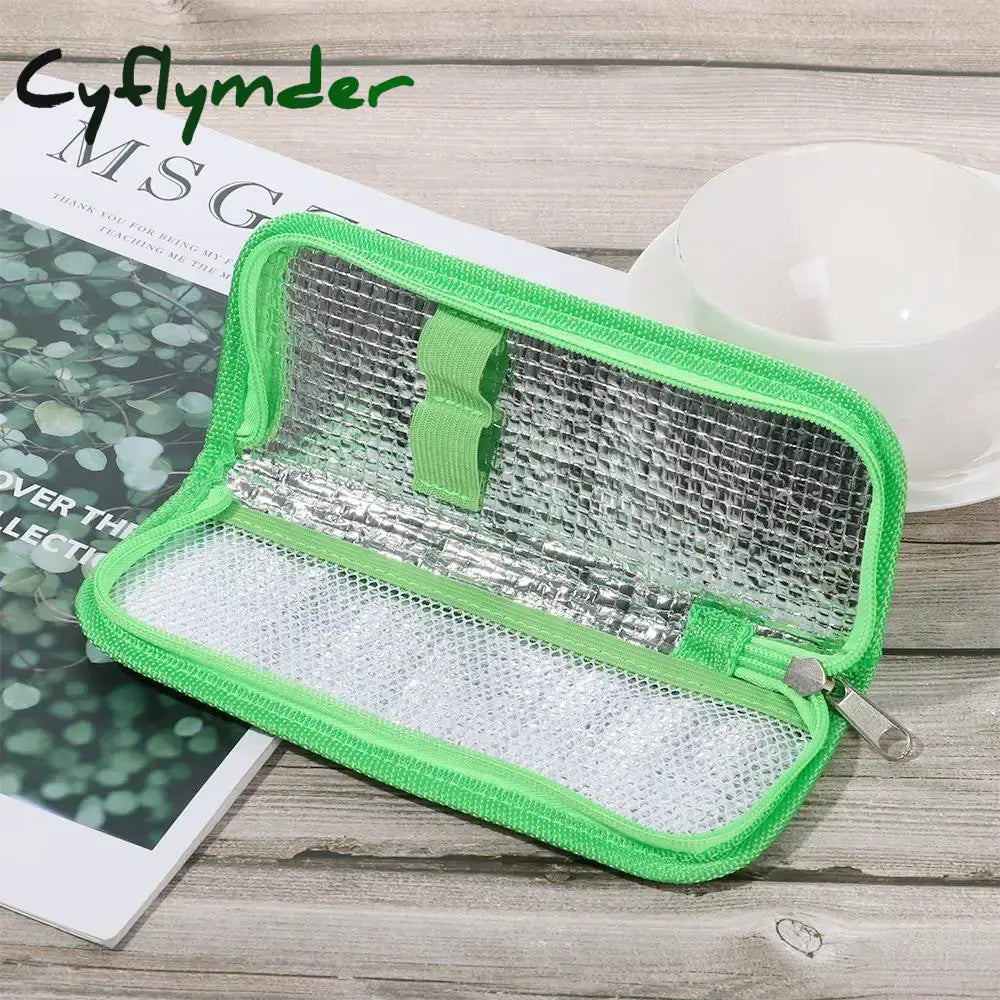 Cyflymder Portable Practical Insulin Cooling Bag Oxford Thermal Insulated Pill Protector Medical