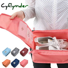 Cyflymder Portable Storage Bag Multi-Functional Travel Essential Cosmetic Toiletries Underwear Shoe