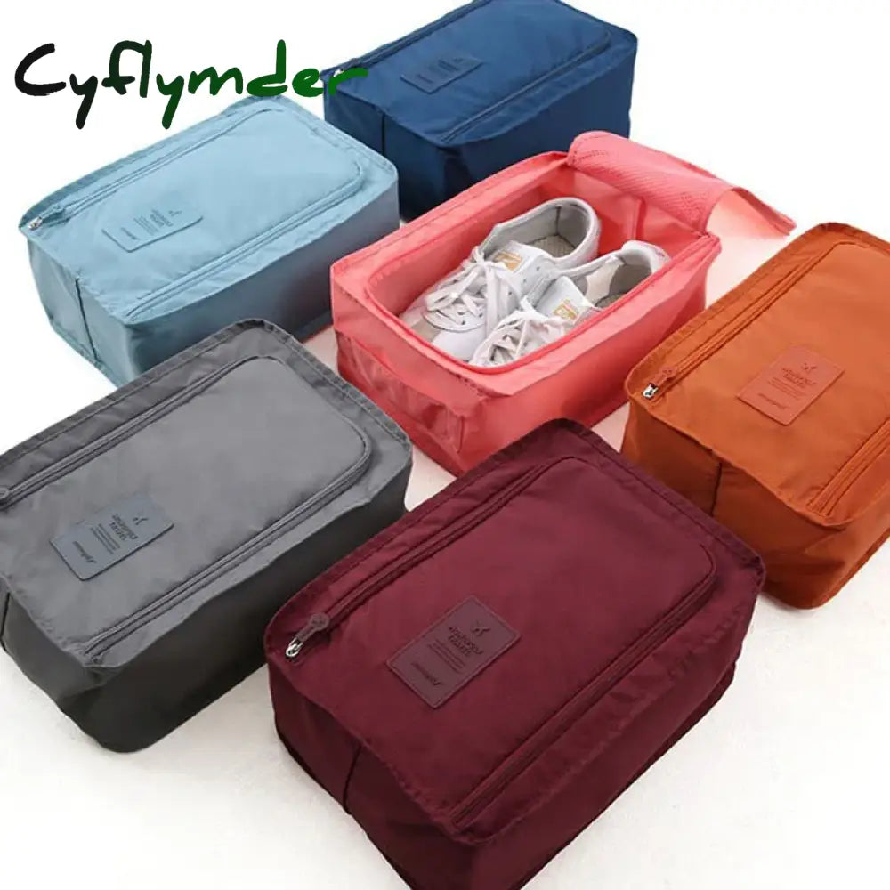 Cyflymder Portable Storage Bag Multi-Functional Travel Essential Cosmetic Toiletries Underwear Shoe