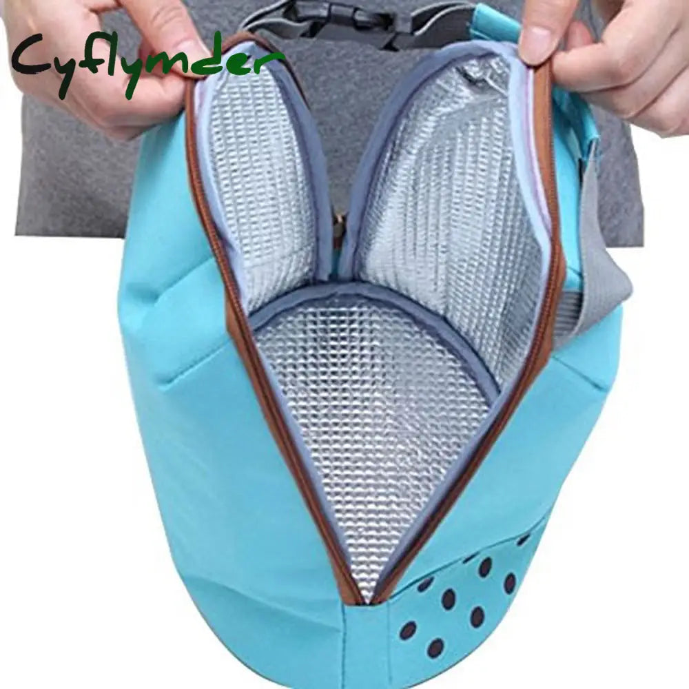 Cyflymder Portable Travel Picnic Oxford Tote Bag Organizer Insulated Thermal Carry Bento Food