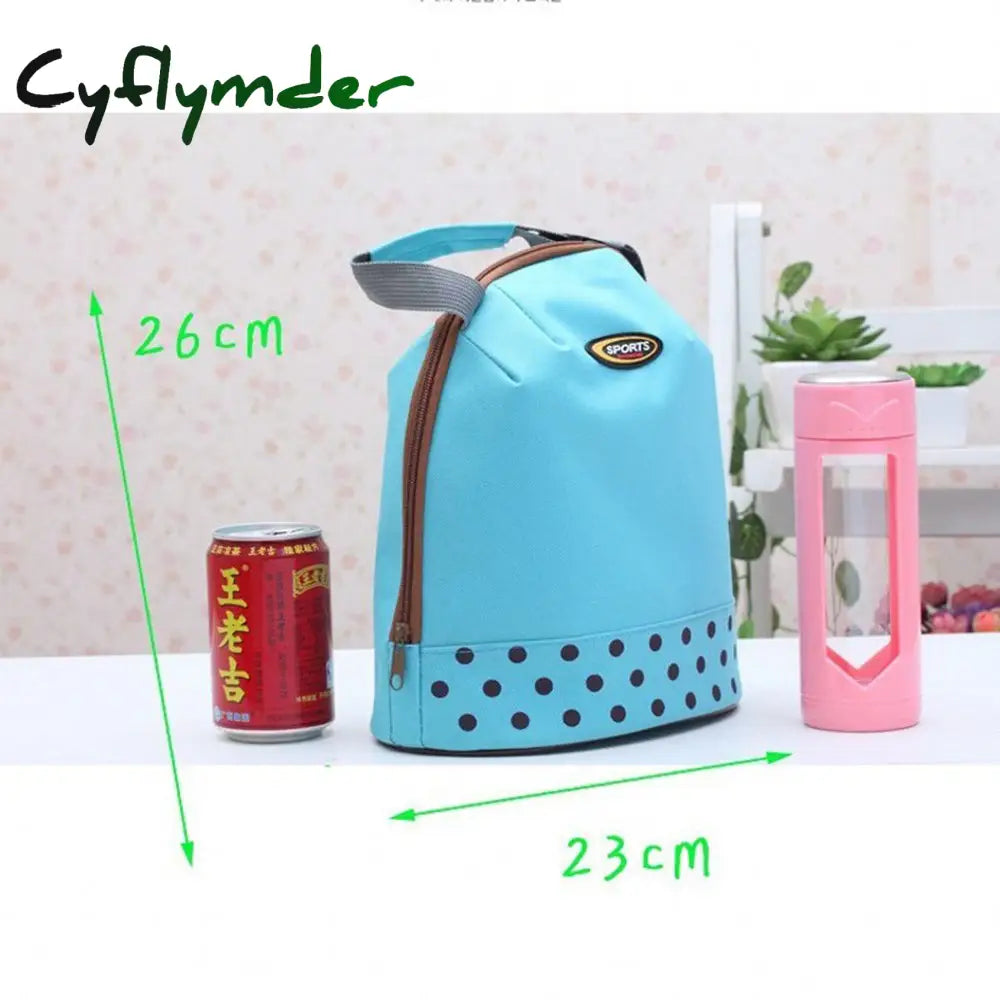 Cyflymder Portable Travel Picnic Oxford Tote Bag Organizer Insulated Thermal Carry Bento Food
