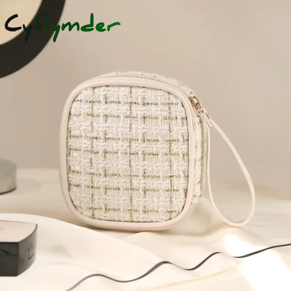 Cyflymder Portable Women’s Mini Cosmetic Bags Girls Makeup Lipsticks Storage Pouch Sanitary Pads