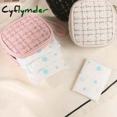 Cyflymder Portable Women’s Mini Cosmetic Bags Girls Makeup Lipsticks Storage Pouch Sanitary Pads