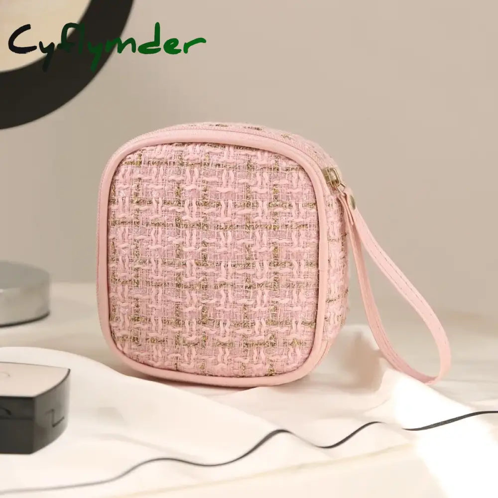 Cyflymder Portable Women’s Mini Cosmetic Bags Girls Makeup Lipsticks Storage Pouch Sanitary Pads
