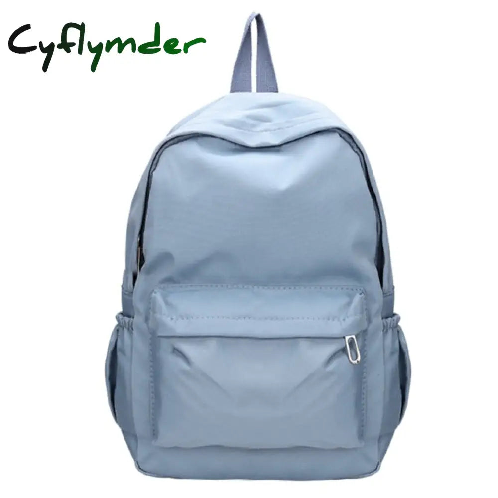 Cyflymder Preppy Style Fashion Women Solid Color Retro Small Backpack Students Ladies Travel Canvas