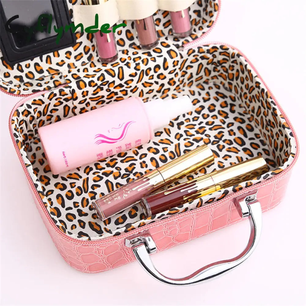 Cyflymder Professional Toiletry Bag Cosmetic Organizer Women Travel Make Up Cases Big Capacity