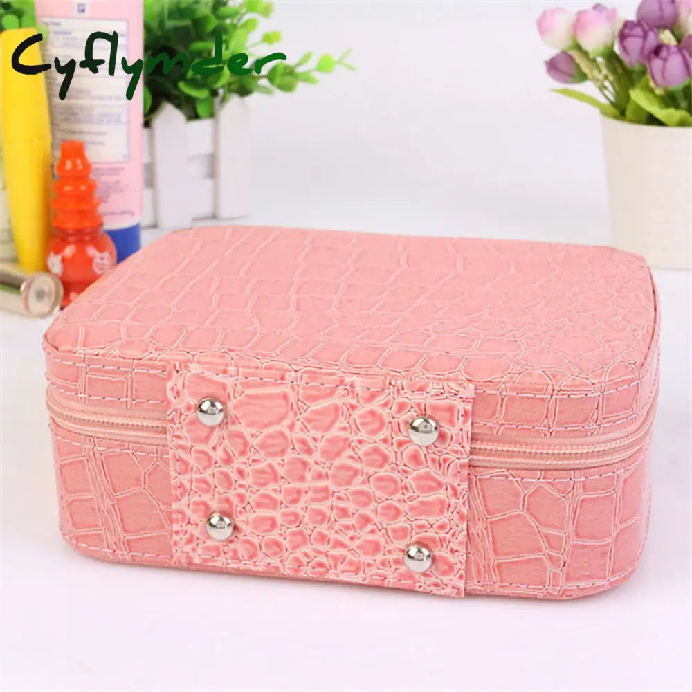 Cyflymder Professional Toiletry Bag Cosmetic Organizer Women Travel Make Up Cases Big Capacity