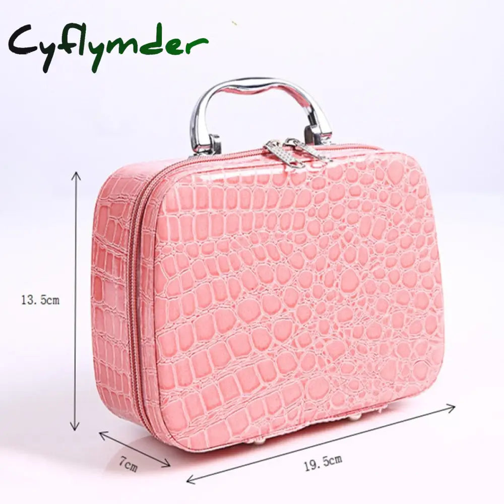 Cyflymder Professional Toiletry Bag Cosmetic Organizer Women Travel Make Up Cases Big Capacity