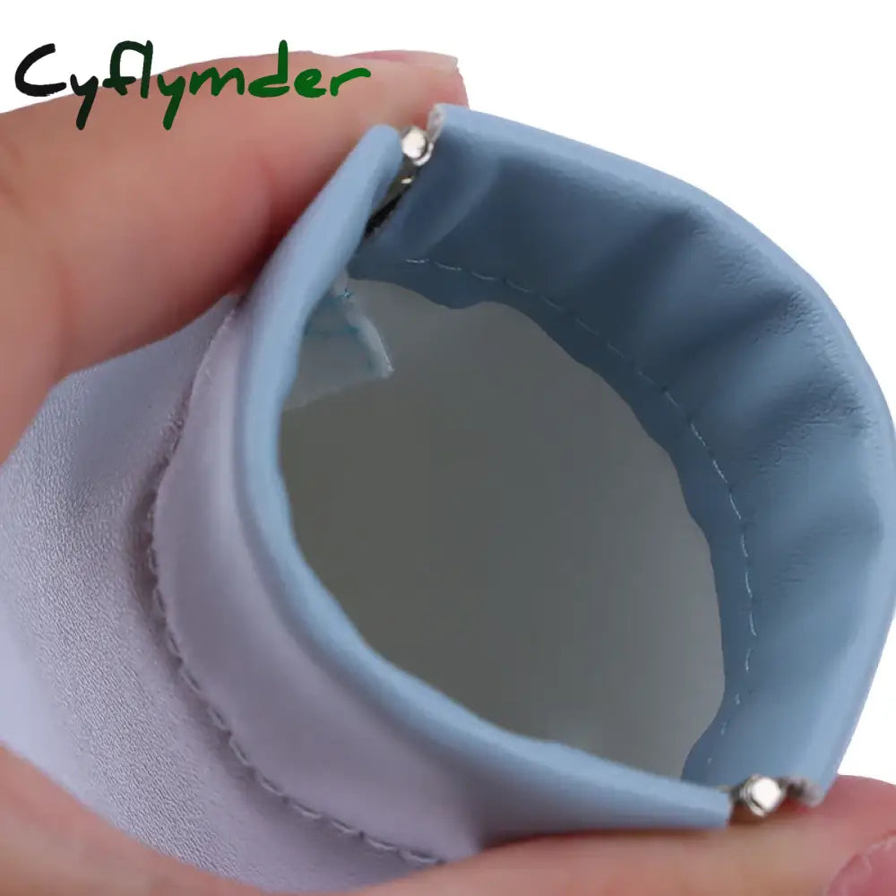 Cyflymder PU Leather Coin Purse Earbuds Earphone Holder Pouch Wallet Change for Women Men