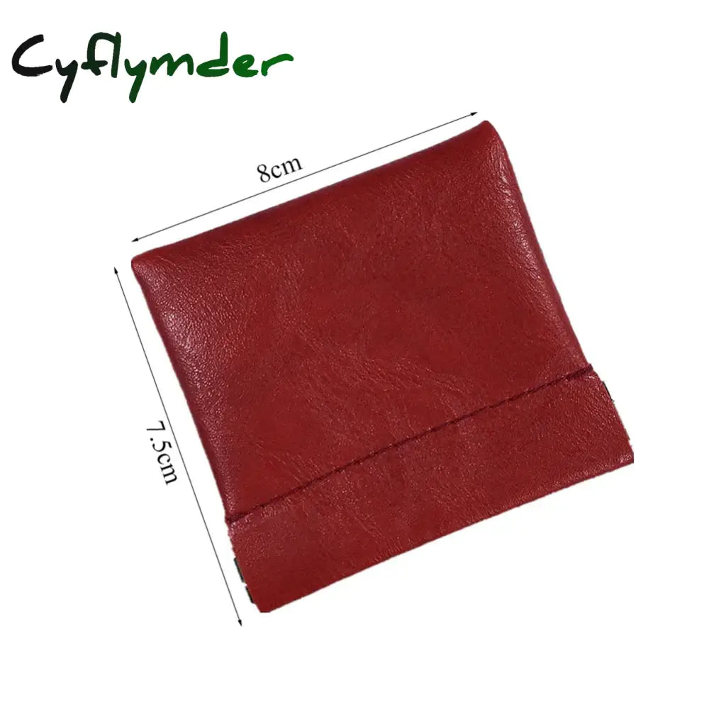 Cyflymder Pu Leather Coin Purse Women Men Small Mini Short Wallet Bag Money Change Key Earbuds Travel Credit Card