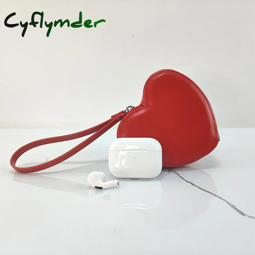 Cyflymder PU Leather Heart Bag Coin Purses for Women Cute Children’s Handbag Wallet Designer Original Kawaii Wallets