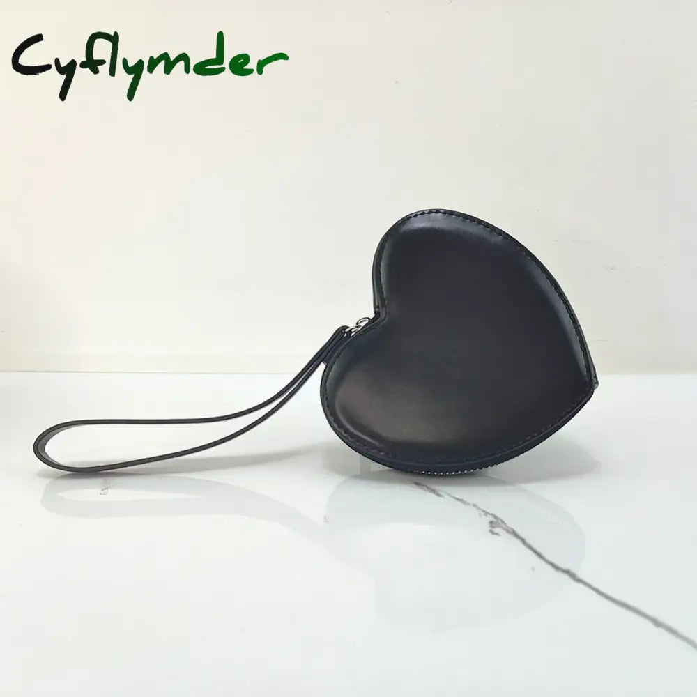 Cyflymder PU Leather Heart Bag Coin Purses for Women Cute Children’s Handbag Wallet Designer Original Kawaii Wallets