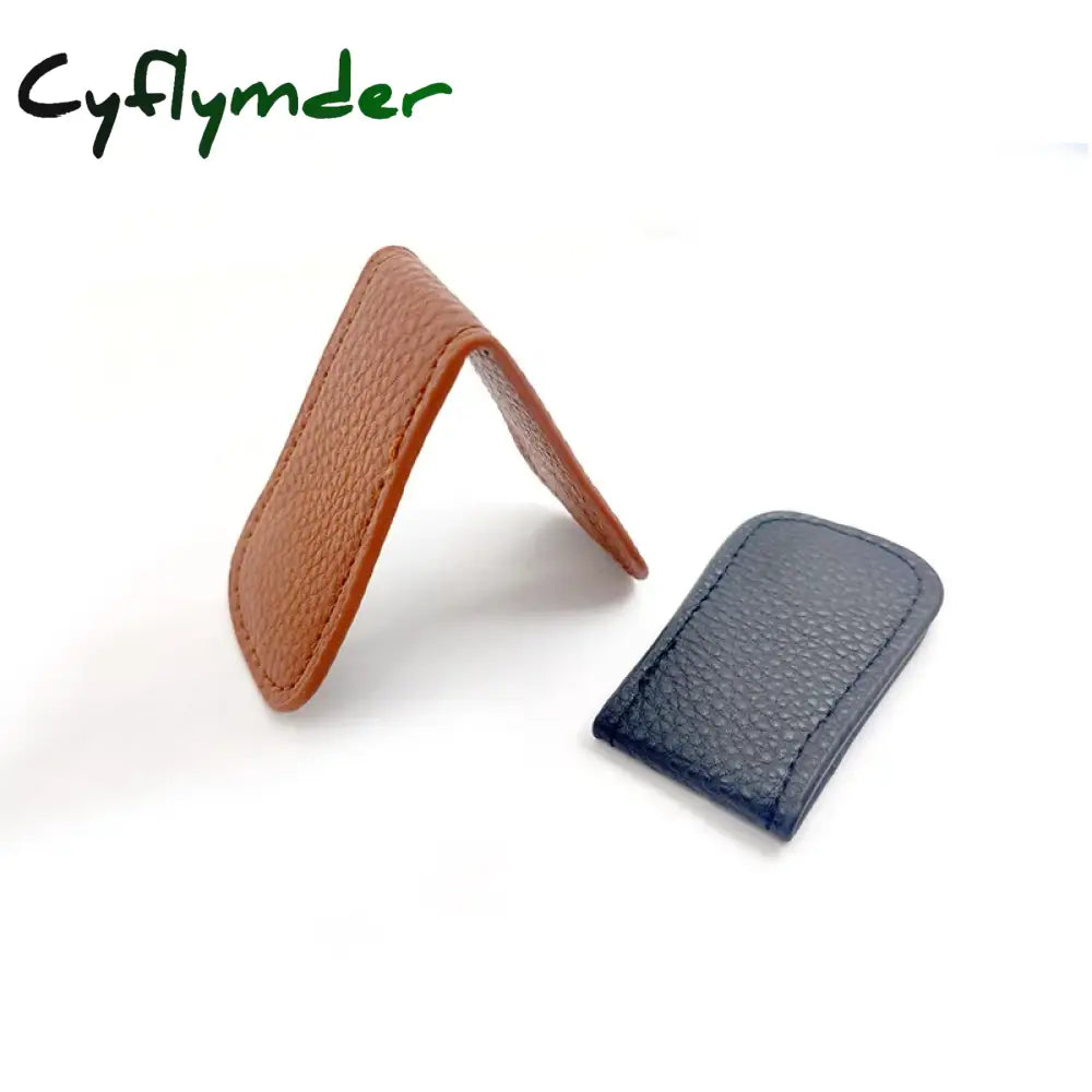 Cyflymder Pu Leather Magnetic Money Clip Multifunctional Portable Business Card Holder Slim Unisex