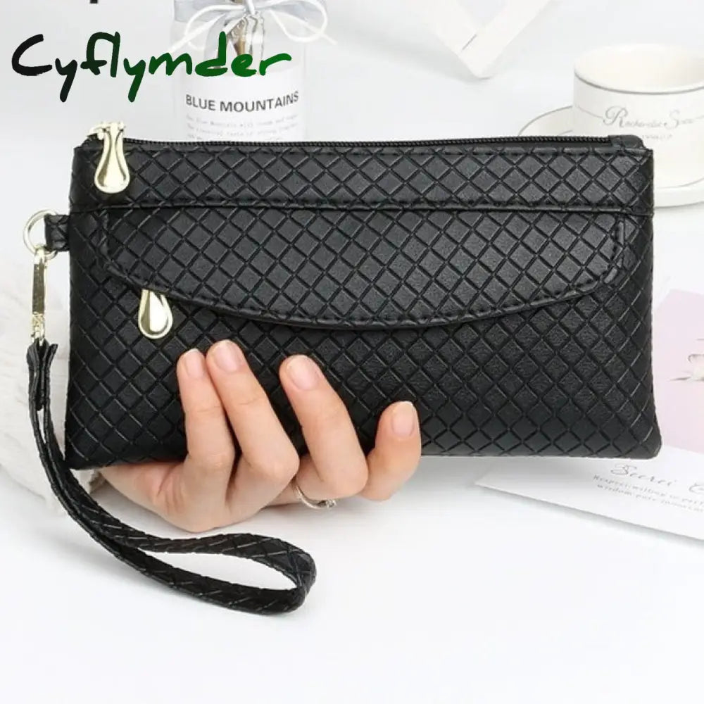 Cyflymder Pu Leather Wallet Women Clutch Women’s Purse Mobile Phone Storage Female Case Pocket