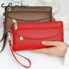 Cyflymder Pu Leather Wallet Women Clutch Women’s Purse Mobile Phone Storage Female Case Pocket