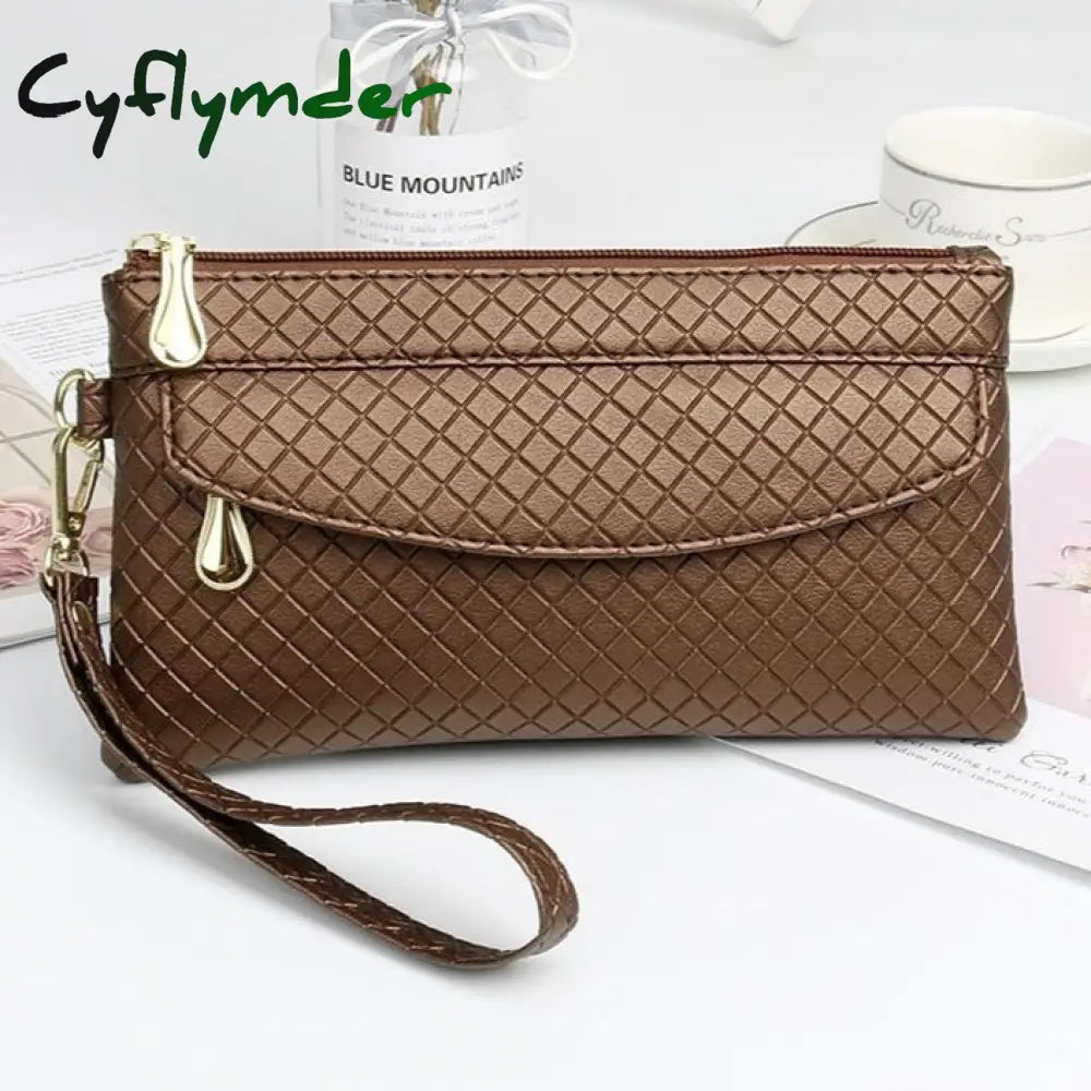 Cyflymder Pu Leather Wallet Women Clutch Women’s Purse Mobile Phone Storage Female Case Pocket