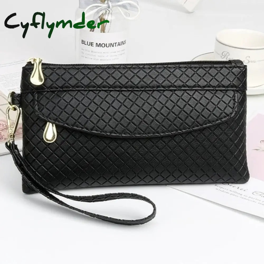 Cyflymder Pu Leather Wallet Women Clutch Women’s Purse Mobile Phone Storage Female Case Pocket